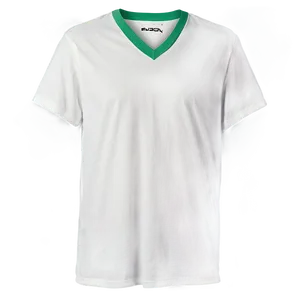 White V-neck T-shirt PNG 80