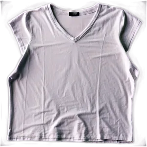 White V-neck T-shirt PNG Cii50