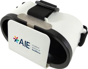 White V R Headset A I E Branding