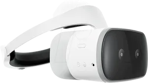 White V R Headset Isolated PNG image