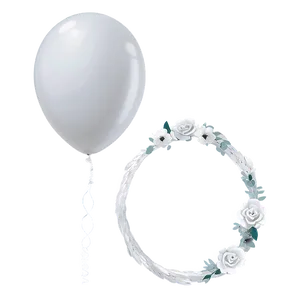 White Wedding Balloon Png Ytf94 PNG image