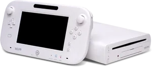 White Wii U Consoleand Gamepad PNG image