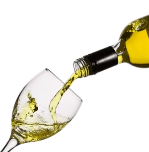 White Wine Pouring Into Glass PNG image