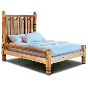 White Wooden Bed Png 26 PNG image