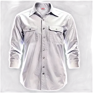 White Work Shirt Png 05252024 PNG image