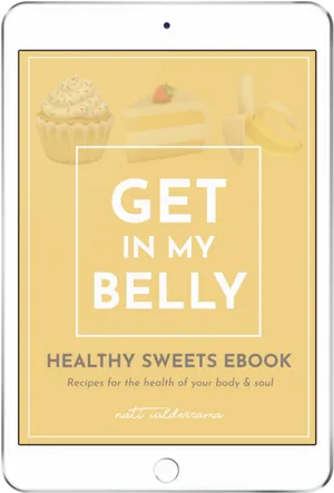 Whitei Pad Displaying Healthy Sweets Ebook PNG image