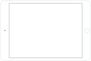 Whitei Pad Landscape Blank Screen PNG image