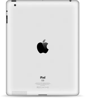 Whitei Pad Rear View PNG image