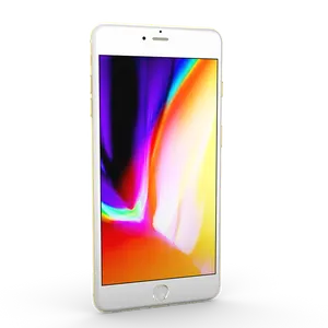 Whitei Phone Colorful Screen Display PNG image