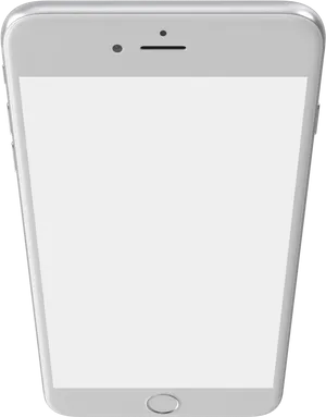 Whitei Phone Front Blank Screen PNG image