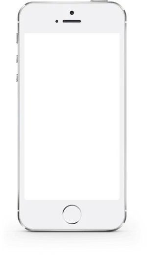 Whitei Phone Front View PNG image