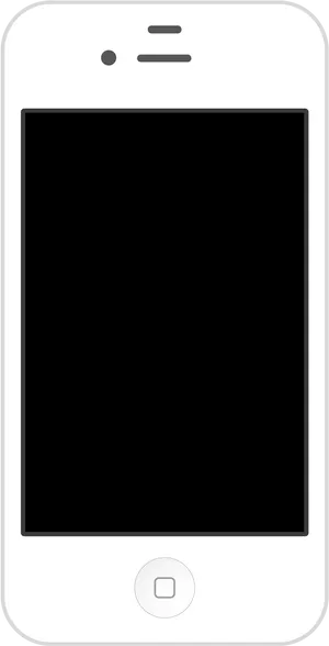 Whitei Phone Front View PNG image