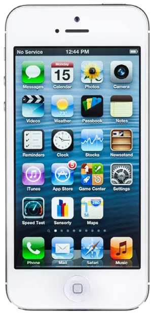 Whitei Phone Home Screen Icons PNG image