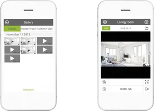 Whitei Phone Security Camera App Screens PNG image