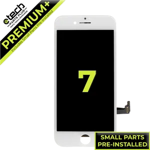 Whitei Phone7 Replacement Screenwith Small Parts PNG image