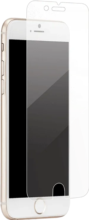 Whitei Phonewith Screen Protector PNG image