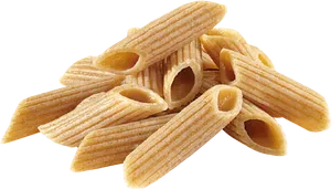 Whole Grain Penne Pasta Isolated