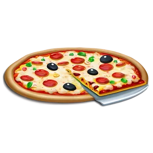 Whole Pizza Cartoon Image PNG 56 PNG