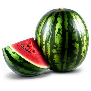 Whole Watermelon With Seeds PNG 06272024