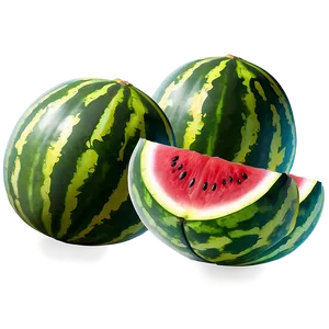 Whole Watermelon With Seeds PNG 06272024