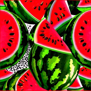 Whole Watermelon With Seeds PNG Eui