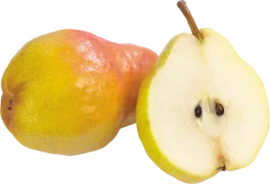 Wholeand Halved Pear PNG