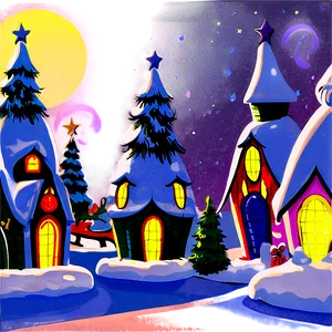 Whoville Christmas Village Png Hdw86 PNG image