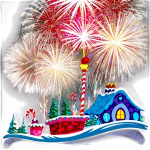 Whoville Holiday Fireworks Png 06202024 PNG image