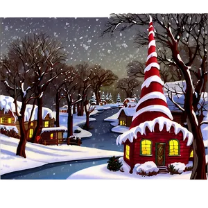 Whoville Snowy Landscape Png Pvv PNG image