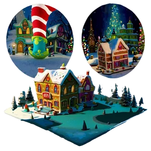 Whoville Town Square Png 06202024 PNG image