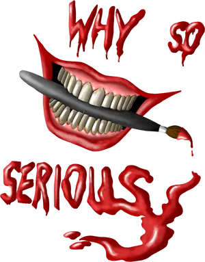 Why So Serious Painted Smile PNG image