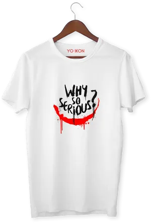Why So Serious White T Shirt PNG image