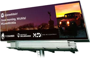 Wichita Sunrise Billboard Advertisement PNG image