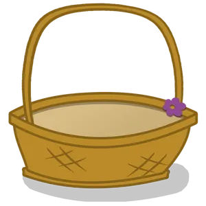 Wicker Basket With Flower Decoration