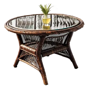 Wicker Outdoor Table Png 06282024 PNG image