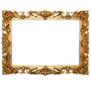 Wide Golden Frame Png 62 PNG image