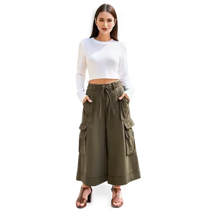 Wide Leg Cargo Pants PNG Uvo PNG