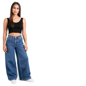 Wide Leg Jeans Png 05242024 PNG image