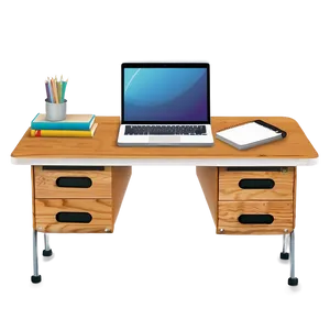 Wide Workspace Student Desk PNG 06212024 PNG