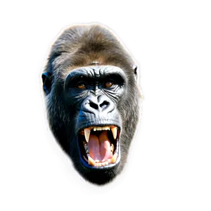 Wild Angry Gorilla Png 06252024 PNG image