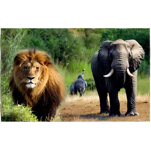 Wild Animals In Habitat Picture PNG Qnm12
