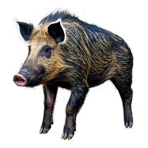 Wild Boar Hog PNG 06252024 PNG