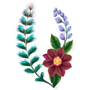 Wild Boho Flowers Png 06272024 PNG image