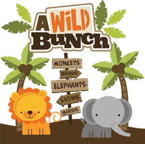 Wild Bunch Cartoon Animals PNG