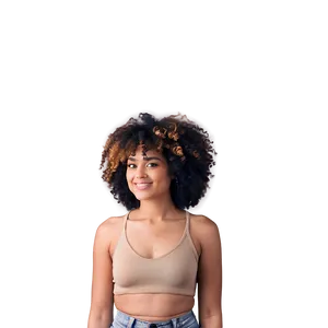 Wild Curly Hair Freedom PNG 40