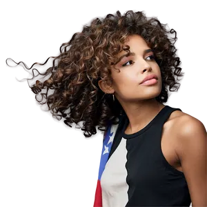 Wild Curly Hair Freedom PNG Kgq18