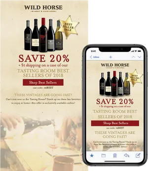 Wild Horse Winery Email Marketing Campaign PNG image