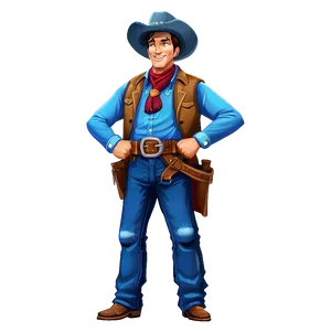 Wild West Cartoon Character PNG 06122024