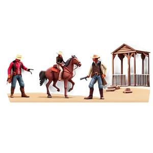 Wild West Figure Scene PNG 06242024