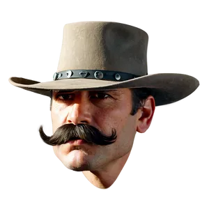 Wild West Mustache PNG 05042024